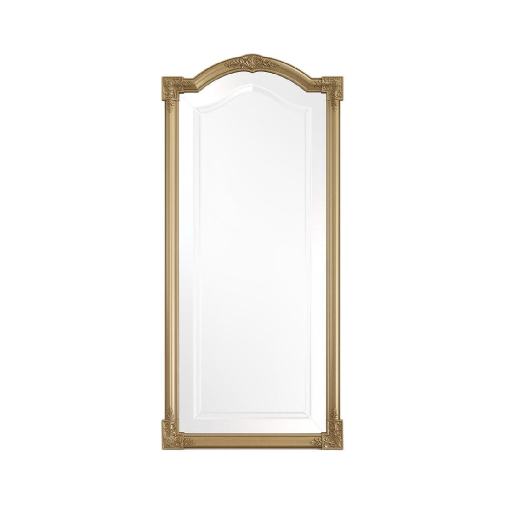 Elegant Vintage-Style Wall Mirror with Ornate Golden Frame
