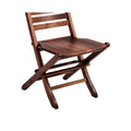 Foldable Wooden Chair with Slatted Design