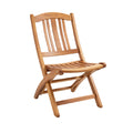 Foldable Wooden Chair with Slatted Design